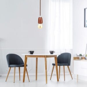 Κρεμαστό Φωτιστικό Οροφής Μονόφωτο Πορσελάνη με Καφέ σώμα V-TAC – 3810