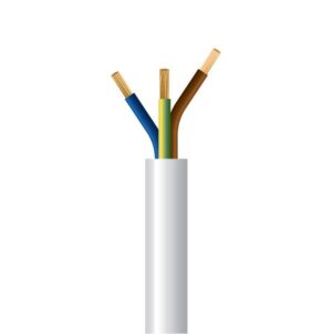 ΚΑΛΩΔΙΟ ΕΥΚΑΜΠΤΟ H05VV-F 3Χ1,5mm² ΛΕΥΚΟ (50m/roll) EUROLAMP – 150-10008