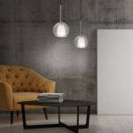 Κρεμαστό Φωτιστικό Οροφής Μονόφωτο E27 ø180 Γυαλί Γκρι-Λευκό V-TAC – 3877