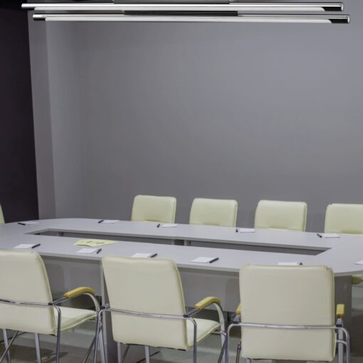 Γραμμικό Φωτιστικό Οροφής/Τοίχου LED 36W V-TAC 120° 2700lm Χρώμιο Φυσικό Λευκό 4000K – 3893