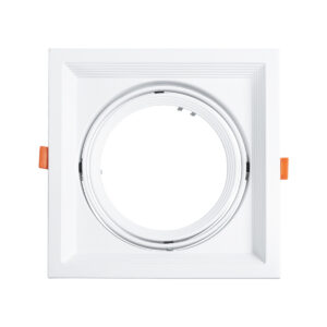 GloboStar® VITA 77852 Χωνευτό Κινούμενο Τετράγωνο Σποτ Οροφής για Λάμπα AR111 – IP20 – Χυτό Αλουμίνιο – Μ18 x Π18 x Υ4.5cm – Λευκό – 5 Χρόνια Εγγύηση