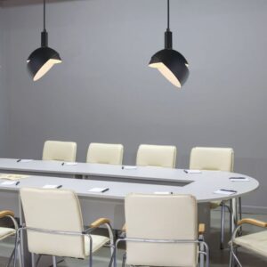 Κρεμαστό Φωτιστικό Οροφής Πλαστικό με Αλουμίνιο Κινούμενο κάλυμμα Μαύρο V-TAC – 3921