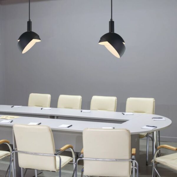 Κρεμαστό Φωτιστικό Οροφής Πλαστικό με Αλουμίνιο Κινούμενο κάλυμμα Μαύρο V-TAC – 3921