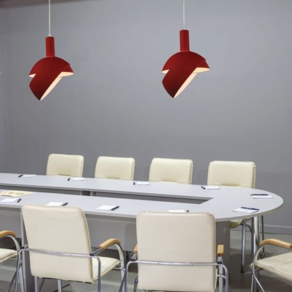 Κρεμαστό Φωτιστικό Οροφής Πλαστικό με Αλουμίνιο Κινούμενο κάλυμμα Κόκκινο V-TAC – 3924