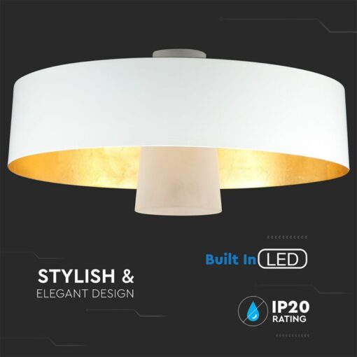 LED Κρεμαστό φωτιστικό Ακρυλικό Λευκό Ø340 Φυσικό λευκό 4000Κ V-TAC – 3933