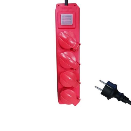 ΠΟΛΥΠΡΙΖΟ ΣΤΕΓΑΝΟ 4 ΘΕΣΕΩΝ ΣΟΥΚΟ ΜΕ ΚΑΛΩΔΙΟ ΚΑΙ ΔΙΑΚΟΠΤΗ 3X1,5mm 1,5m ΜΕ ΠΡΟΣΤΑΣΙΑ ΕΠΑΦΩΝ EUROLAMP 147-62291