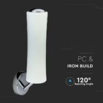 Φωτιστικό Τοίχου LED Κύλινδρος Λευκός ø125 18W Dimmable V-TAC 120° 1200lm Θερμό Λευκό 3000K – 3974