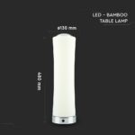 Φωτιστικό Γραφείου LED Κύλινδρος Λευκός ø125 18W Dimmable Αφής V-TAC 120° 1200lm Θερμό Λευκό 3000K – 3975