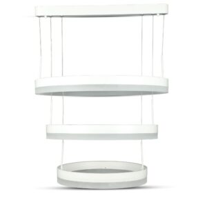 Κρεμαστός Πολυέλαιος LED Οροφής Τρεις Δακτύλιοι 86W Dimmable V-TAC 120° 4550lm Λευκό Θερμό Λευκό 3000K – 213989