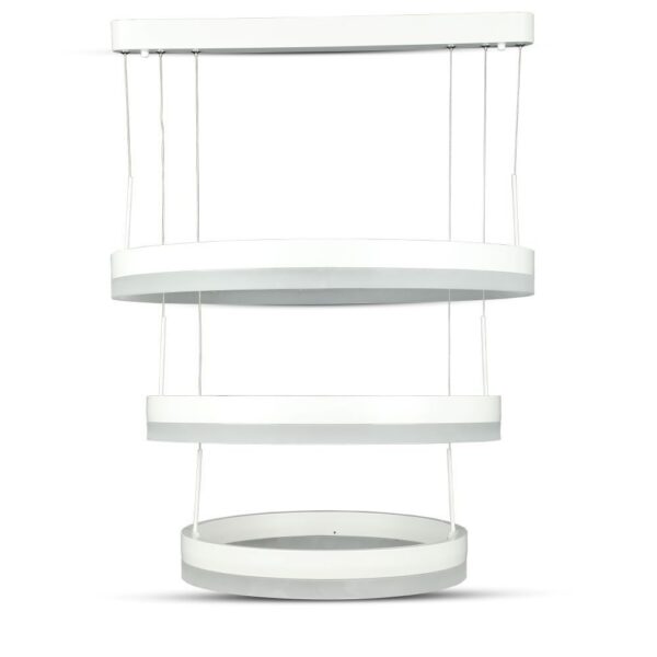 Κρεμαστός Πολυέλαιος LED Οροφής Τρεις Δακτύλιοι 86W Dimmable V-TAC 120° 4550lm Λευκό Θερμό Λευκό 3000K – 213989