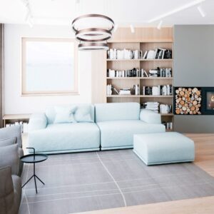 Κρεμαστός Πολυέλαιος LED Οροφής Τρεις Δακτύλιοι Καφέ 86W Dimmable V-TAC 4550lm  Θερμό Λευκό 3000K – 213991