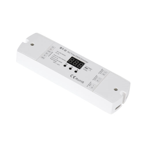 GloboStar® 70671 S1-D SKYDANCE AC Triac DMX Dimmer 2 Καναλιών AC 100-240V 2 x 1A 240W – Max 2A 480W – IP20 Μ16.7 x Π5 x Υ2.4cm – 5 Years Warranty