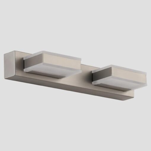 ΦΩΤΙΣΤΙΚΟ ΜΠΑΝΙΟΥ LED 8W 4000Κ ΤΕΤΡΑΓΩΝΟ 2Φ 320X50X100 ΝΙΚΕΛ EUROLAMP 144-80004