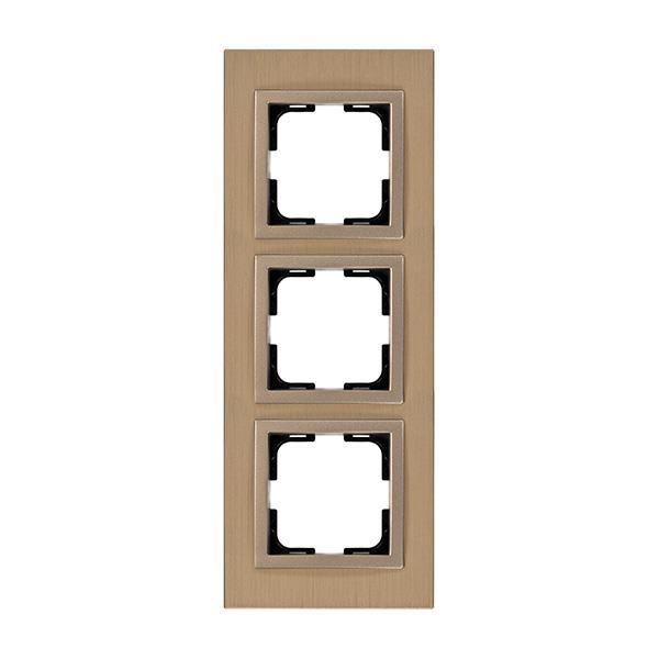 ΠΛΑΙΣΙΟ 3 ΘΕΣΕΩΝ ΑΛΟΥΜΙΝΙΟ ΜΠΡΟΝΖΕ EUROLAMP – 152-10862