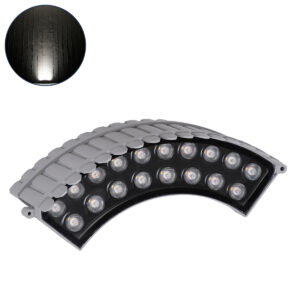 GloboStar® TREELIGHT-JINA 90691 Κυρτή Μπάρα Φωτισμού Wall Washer με Αντιθαμβωτική Γρίλια Ειδική για Φυτά – Δέντρα LED 18W 1710lm 10° DC 24V Αδιάβροχο IP67 L29 x W11 x H10.5cm Φυσικό Λευκό 4500K – Γκρι – 3 Years Warranty
