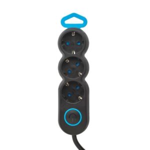 ΠΟΛΥΠΡΙΖΟ 3 ΘΕΣΕΩΝ ΜΕ ΚΑΛΩΔΙΟ ΟΒΑΛ ΚΑΙ ΔΙΑΚΟΠΤΗ 3X1,5mm 1,5m ΜΑΥΡΟ ΜΕ ΠΡΟΣΤΑΣΙΑ ΕΠΑΦΩΝ EUROLAMP – 147-62414