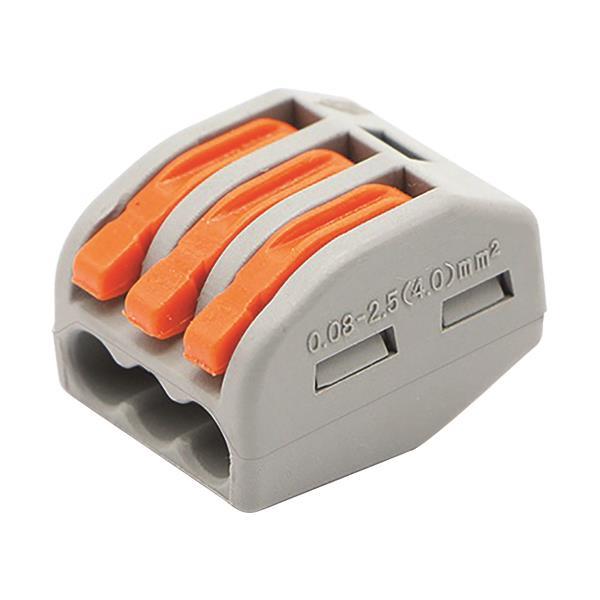 ΚΛΕΜΜΑ PCT-213 3 ΘΕΣΕΩΝ ΜΕ ΥΠΟΔΟΧΗ 0,80-2,5mm 32Α 400V EUROLAMP 147-11049