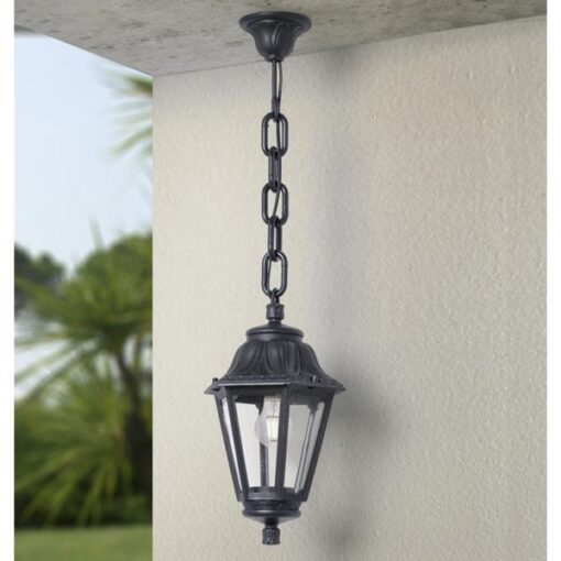 FUMAGALLI SICHEM ANNA ΚΡΕΜΑΣΤΟ ΦΩΤΙΣΤΙΚΟ ΕΞΑΓΩΝΟ  ΜΑΥΡΟ 220x800mm E27 EUROLAMP – 145-26008