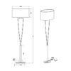 Φωτιστικό Δαπέδου Trio Lighting   E27 Νίκελ Ματ Μεταλλικό    400200107