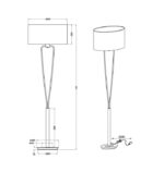 Φωτιστικό Δαπέδου Trio Lighting   E27 Νίκελ Ματ Μεταλλικό    400200107