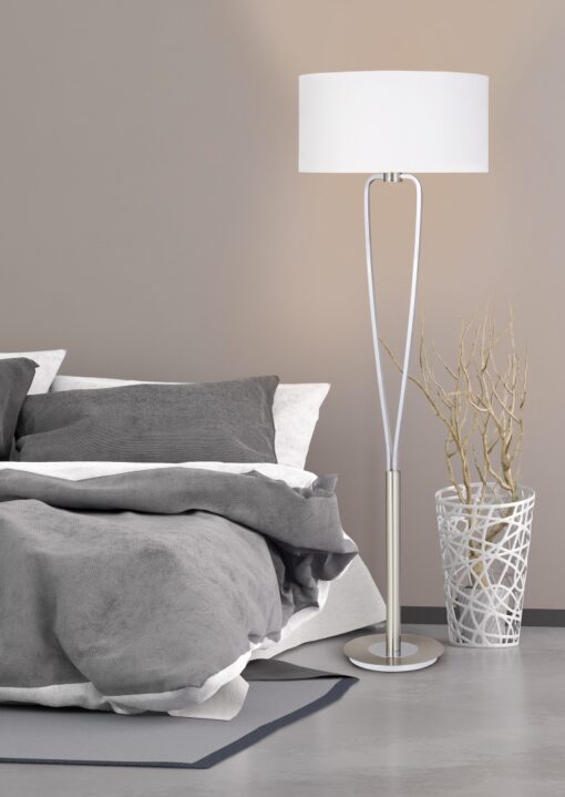 Φωτιστικό Δαπέδου Trio Lighting   E27 Νίκελ Ματ Μεταλλικό    400200107