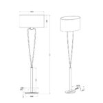 Φωτιστικό Δαπέδου Trio Lighting   E27 Ορείχαλκος Ματ Μεταλλικό  400200108