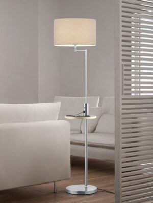 Φωτιστικό Δαπέδου Trio Lighting E27 Νίκελ Ματ Μεταλλικό  400400107