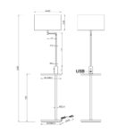Φωτιστικό Δαπέδου Trio Lighting E27 Μαύρο Ματ Μεταλλικό  400400132