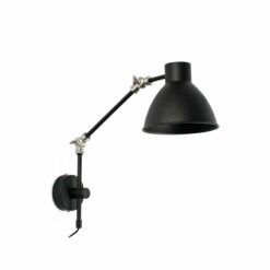 CELIA MATT BLACK WALL LAMP 1 X E14 FARO – 40070