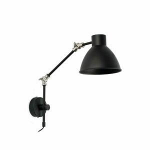 CELIA MATT BLACK WALL LAMP 1 X E14 FARO – 40070