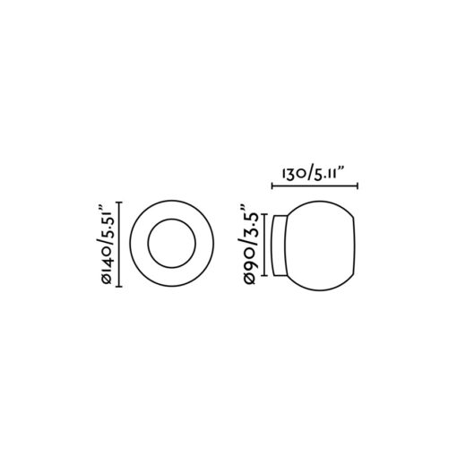 MOY CEILING OR WALL LAMP GOLD LED 4W 3000K FARO – 40090