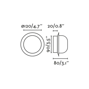 Faro Barcelona MAY Φωτιστικό Τοίχου/Οροφής COB LED σε Λευκό Χρώμα 4W 2700K IP44 – 40095