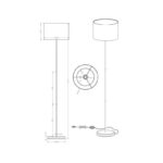 Φωτιστικό Δαπέδου Trio Lighting   E27 Νίκελ Ματ Μεταλλικό  401100101