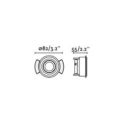 HYDE WHITE ROUND ORIENT. W/T GU10 FARO – 40110