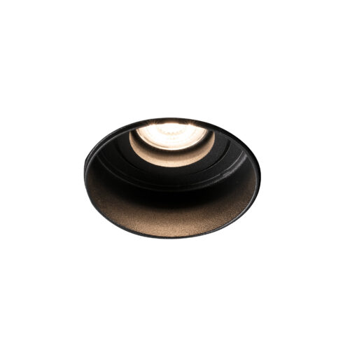Faro Barcelona HYDE R Black orientable round recessed lamp without frame GU10   – 40111