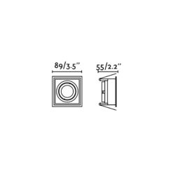 HYDE WHITE SQUARE ORIENT GU10 FARO – 40120
