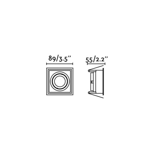 HYDE WHITE SQUARE ORIENT GU10 FARO – 40120