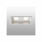 Διπλή Βάση Σποτ HYDE IP44 Λευκή Τετράγωνη 2xGU10 FARO – 40124