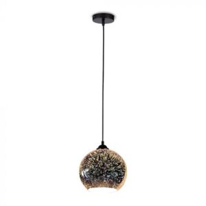 Κρεμαστό Φωτιστικό Οροφής Γυαλί με 3D γυαλί σώμα Ø250 V-TAC  – 40131