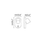 CORB W/LAMP WHITE GU10 + USB FARO – 40135