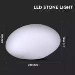 Εξωτερικό φωτιστικό LED μπαταρίας 1W RGB πέτρα επαναφορτιζόμενο V-TAC – 40151