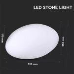 LED φωτιστικό οβάλ σχήμα πέτρας 1W επαναφορτιζόμενη V-TAC RGB IP67 – 40171
