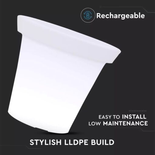 LED φωτιστικό γλάστρα 1.5W επαναφορτιζόμενη V-TAC RGB IP54 – 40211