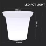 LED φωτιστικό γλάστρα 1.5W επαναφορτιζόμενη V-TAC RGB IP54 – 40211
