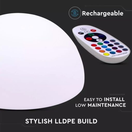 LED φωτιστικό οβάλ 6W επαναφορτιζόμενο V-TAC RGB IP54 – 40221