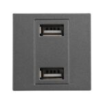 ΠΡΙΖΑ 2 Χ USB MODULES ΓΡΑΦΙΤΗΣ EUROLAMP – 152-20458