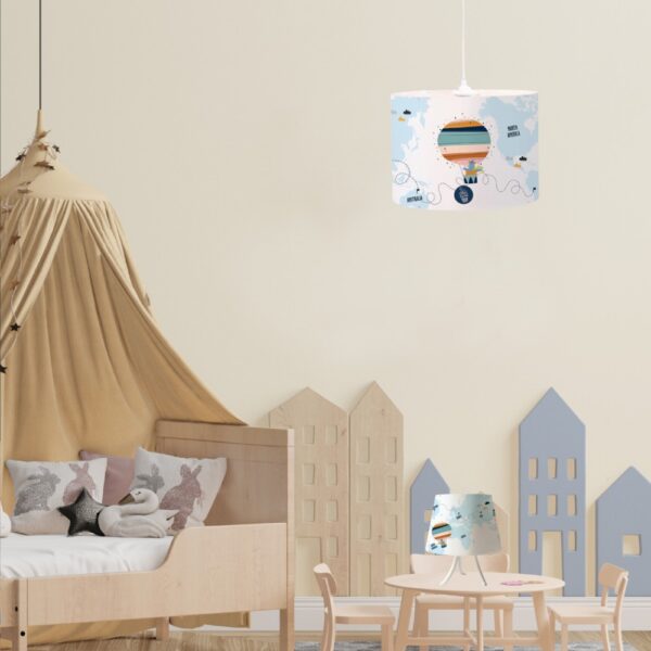 Κρεμαστό φωτιστικό από καπέλο και λευκή ανάρτηση D:35cm  4034