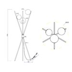 Φωτιστικό Δαπέδου Trio Lighting   3xE14 Μαύρο Ματ Μεταλλικό    403400317