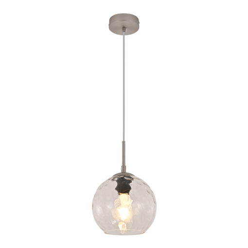 InLight Κρεμαστό φωτιστικό από διάφανο γυαλί 1XE27 D:18cm (4039-B-Transparent)