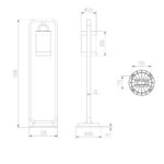Κολωνάκι Trio Lighting   E27 Ανθρακί Αλουμίνιο   IP44 404160142